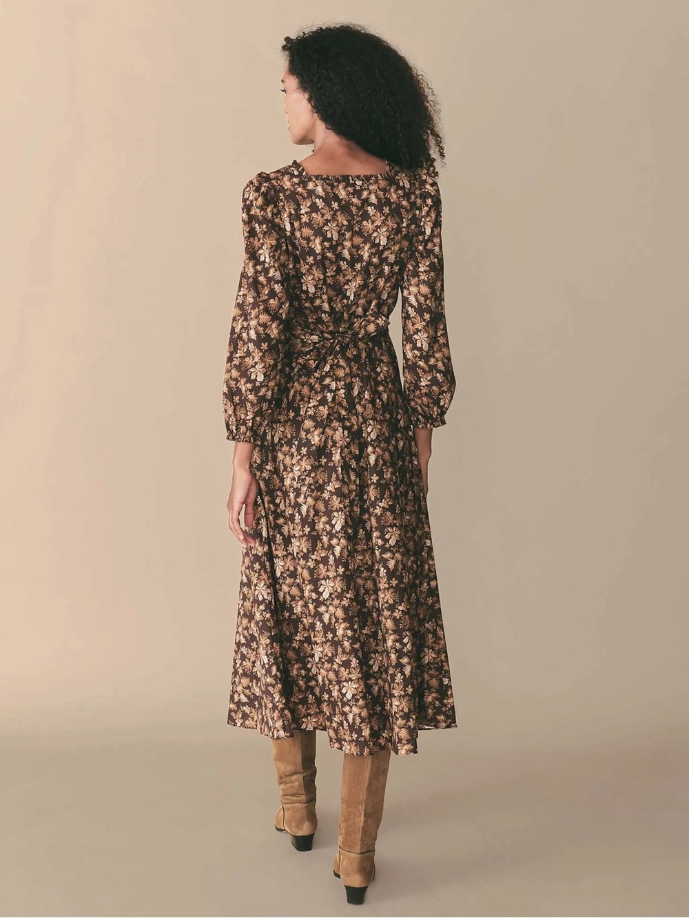 Doen Ginetta Dress in Fern Grove Floral Size Medium Midi - Picture 6 of 16